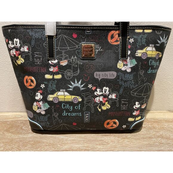 Dooney & Bourke Disney New York City NYC Tote Zip Around Wristlet Wallet Mickey - Picture 2 of 5